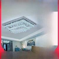 Modern Crystal LED Flush Mount Ceiling Light Fixture, 80x60x20CM