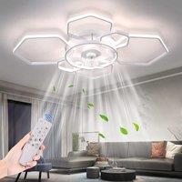 Geometrical Ceiling Fan Light with Remote Control 60W