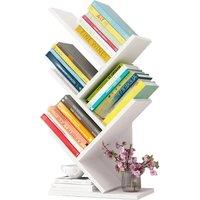 Rustic Standing Tree Bookshelf Wood Display Rack Kids Bookshelf Bookshelves for Home