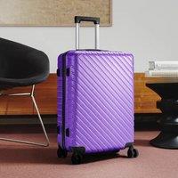 Purple Lightweight Hardside Travel Suitcase with Spinner Wheels 24"