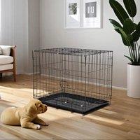 Extra Large Wire Dog Crate with 2 Doors and Tray 70cm