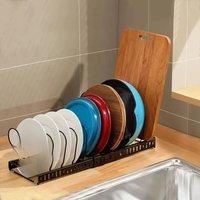 Expandable Pot Pan Lid Rack Pan Organiser with 10 Dividers