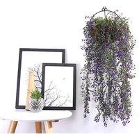 Artificial Trailing Ivy Flower Vine Leaf Garland Plants, Purple