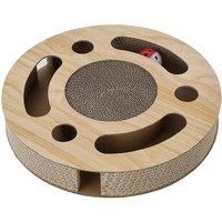 Brown Round Cat Scratching boards with Ball Toy