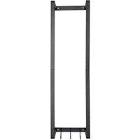 Black Modern Wall Towel Rack with Hooks