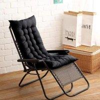 110cm Thick Soft Comfortable Chaise Lounge Chair Cushion, Black