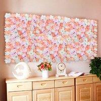 Multicolor Artificial Rose Flower Backdrop Wall Panel