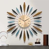 Large Metal Starburst Decorative Wall Clock