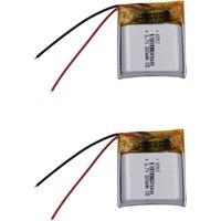 2pcs 3.7v 200mah 0.74Wh Li-polymer Rechargeable Li Lithium Battery 601818 For Mouse Bluetooth Speaker Headphones Smart Watch