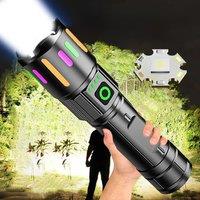 Most Powerful LED Flashlight Rechargeable GT10 LED Flashlights High Power Zoom Torch Long Range