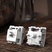 FEKER White Marble Switch 42 gf 5 Pins Linear Switches For Mechanical Keyboard HIFI 20mm Spring Gaming Cherry MX Hot Swap Switch