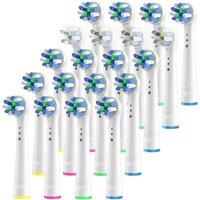 Compatible with Oral B Electric Toothbrush Replacement Brush Heads, Cross Action Toothbrush Head Refills Fit for Oral B Pro & D