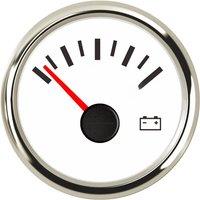 Auto Pointer Type White Voltmeters 52mm Volt Meters 8-16v Waterproof Voltage Gauges Suitable for Car Boat Truck Generating Units
