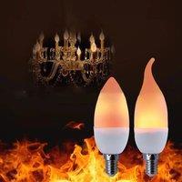 E14 LED Flame Lamps Light Bulb Atmosphere Light Bulbs AC85-265V LED Emulation Dynamic Flame Light For Garden Party Home Decor