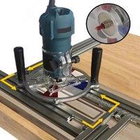 Router Jig Frame for Woodworking, Adjustable Square Router Template Guide, Groove Router Jig 53cm/21