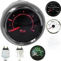Vehicles M10x1 NPT18 Mechanical Oil Pressure Meters Sensors 52mm 0.5bar Alarm System Sending Unit 0-5bar 0-75psi 0-10bar Display