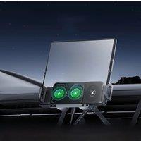 Dual Coil Fold Screen Car Fast Wireless Charger Stander For Samsung Galaxy Z Fold6 Fold5 Fold4 S24 Ultra iPhone 16 15 14 Pro Max