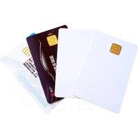 100pcs/lot Blank PVC SLE-4442 IC card/ISO7816-3 SiM Contact IC card / SLE4428 smart card