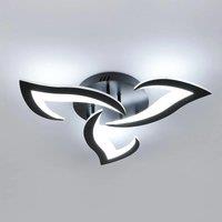 Modern LED Ceiling Light,36W 4300LM Creative Flower Shape Ceiling Lamp,Black Acrylic Ceiling Light
