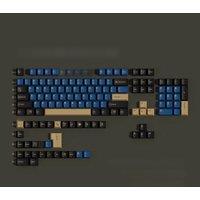 PBT Keycaps FR/DE/ES/RU/KR/EN/AR/Thai/JP Blue Samurai Cherry Profile Dye Sub Keycap For Mechanical
