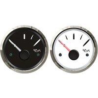 KUS Car Oil Pressure Gauges 52mm 0-10Bar Show Oil Pressure Meters 10-184ohm Signal Red / Yellow Backlight 0-145Psi