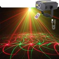 DC R&G Laser Party Light 4 patterns Projector DJ Disco Dance Bar Family Christmas Decorate Stage Effect Lamp L27U