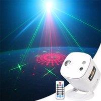 DJ Disco Light Party 64 Patterns R&G Laser Projector Christmas Decoration RGB LED Family Bar Dance Room Stage Effect Lamp M64