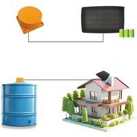 Moray Tuya Solar Ultrasonic Wireless Detector Water Fuel Liquid Tank Level Sensor Alarm Indicator Remote Water Gauge APP Monitor