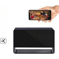 1080P Mini Clock Camera Remote Viewing With Night Vision and Motion Detection 140 Wide Angle Photo