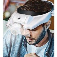 Illuminated Magnifier Mini Magnifier Wearable 1.5x 2x 2.5x 3x 3.5x 8x Headband Magnifier with LED Lights