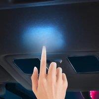 LED Touch Light Mini Wireless Car Interior Lighting Auto Roof Ceiling Reading Lamp for Door Foot Trunk Storage Box USB Charging