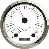 KUS 3-In-1 Multi-Function Auto 110mm 0-6000RPM Display Tachometers 8-16v Voltmeters Marine 0-190ohm 240-33ohm Fuel Level Gauges