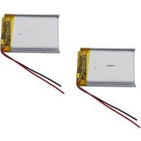 2pcs 3.7v 470mah 1.74Wh Rechargeable Li-polymer Li Lithium Battery 582535 Li-ion For Mouse Bluetooth Speaker Headset Smart Watch