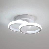 Modern Acrylic Bedroom Lamp,Round White Acrylic LED Ceiling Lights for Bedroom Kitchen Living Room Hallway,6000K Cool Light