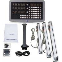 Metal SDS6-3V Dro Set Sino Display and 3PCS 5U KA300 Linear Scales YHSINO Glass Rulers Optical Lines