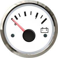 KUS 52mm Voltage Meters Black Voltage Gauges Pointer Type Voltmeters 12v / 8-16v Red or Yellow Backlight for Auto Boat Bus Truck
