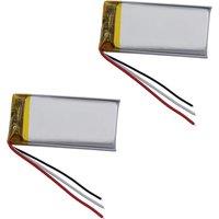 2pcs 3.7v 400mah 1.48Wh Rechargeable Li-polymer Li Lithium Battery 502040 Thermistor 3-wires For GPS Bluetooth Speaker Headset