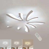 LED Ceiling Light, 48W 5400LM Ceiling Lamps Living Room Ceiling Lamps Bedroom with Remote Control, 3000k-6500k Acrylic White