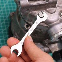 LAOA mini thin double open-end wrench stainless steel dual-purpose wrench auto repair household set