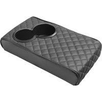Auto Center Console Armrest Pillow Arm Rest Cover Memory Foam Car Armrest Cushion with Cup Holder