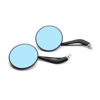 Motorcycle Side Rearview Mirror for W 800 W800 W800 Adjustable Rear View Mirror Kit Black & Blue