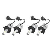 2pair S2 H4 72W 8000LM Led Headlight Car Hi/Lo Beam Auto Bulbs 6000K White