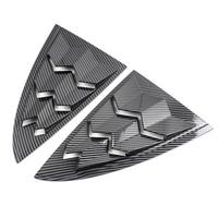 Car Rear Window Triangle Exterior Decor Blinds Spoiler Leaves Shutter Cover for 2017-2021 Carbon Fiber