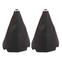 2pcs Universal Auto Manual Gear Shift Knob Boot Dust-Cover Gear Gaiter Cover Gear Shifter Boot Shift