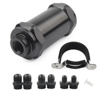 Car Modification 54mm Gasoline Filter An6 / An8 / An10 Inline Fuel Filter E85 Ethanol with 100 Stainless Steel