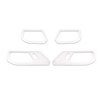 Car Inner Door Handle Scratch Protector Cover Frame Trim for 2021-2024 Interior Accessories White