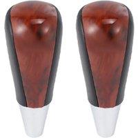 Wood Grain Car Gear Shift Knob for / Fortuner Crown Land Cruiser Lever Shifter Stick Black