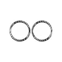 For TSX 2009-2014 Carbon Fiber Center Console Dashboard Side Air Outlet Ring Trim Interior Accessories