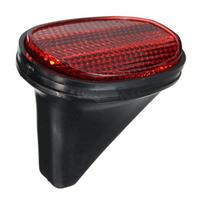 10pcs Bicycle Rear Reflector Mudguard Oval Warnning Red Black