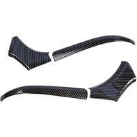 Car Side Door Mirror Trim Rearview Mirror Base Decor Cover for Venza XU80 2020-2022 LHD Carbon Fiber